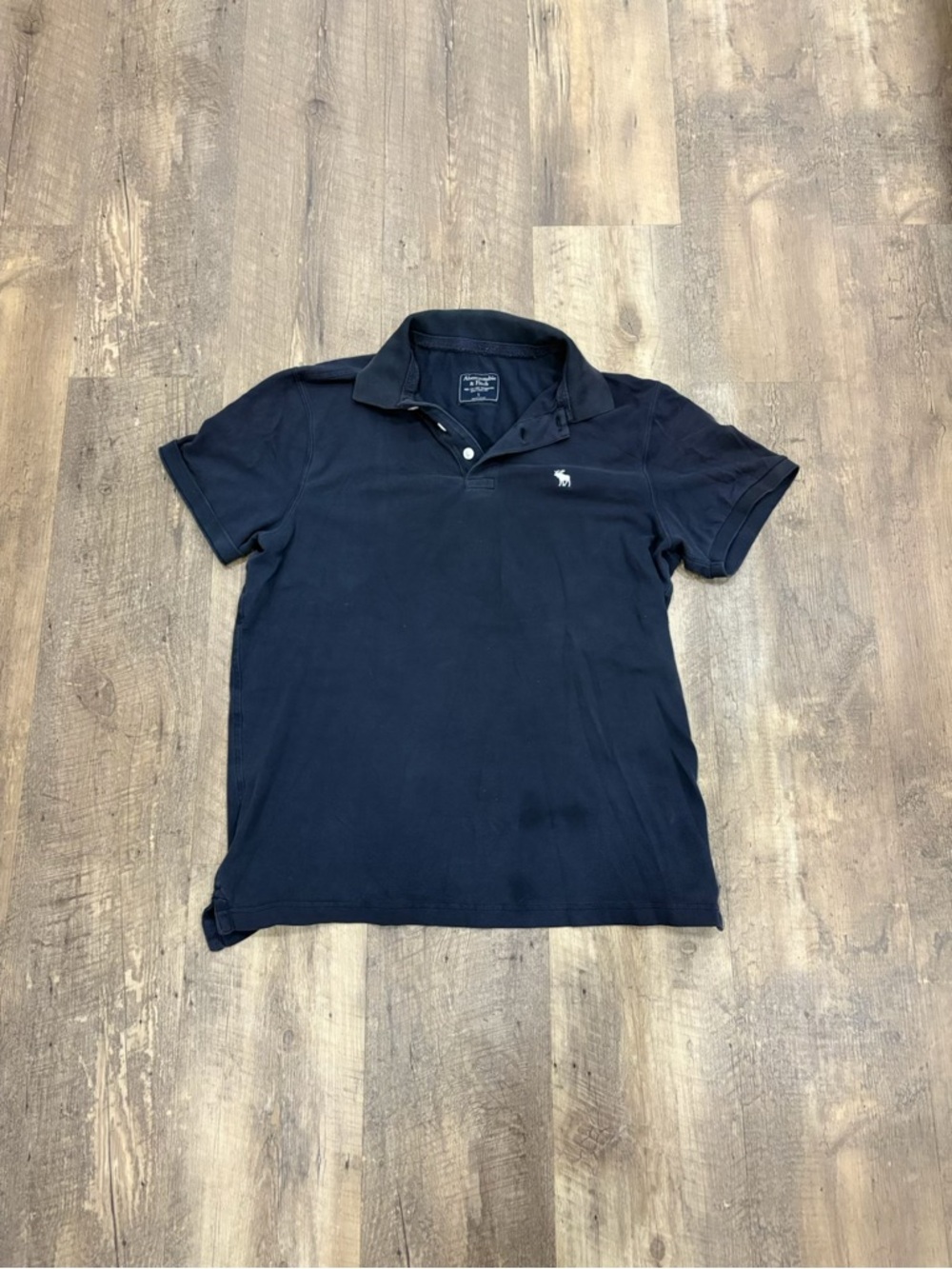 Abercrombie & Fitch Navy Polo with Contrast Icon